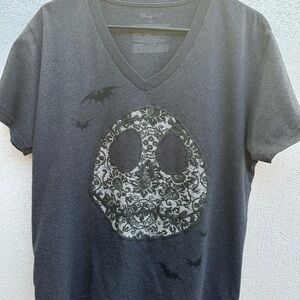 Disney Gray Nightmare before Christmas Skellington T-Shirt